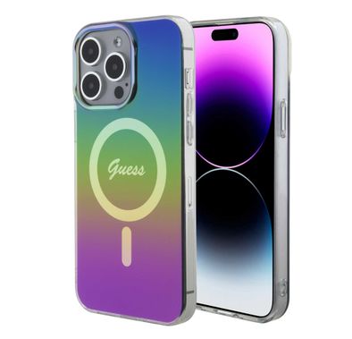 Guess IML Magsafe Case  - Black - iPhone 15 Pro