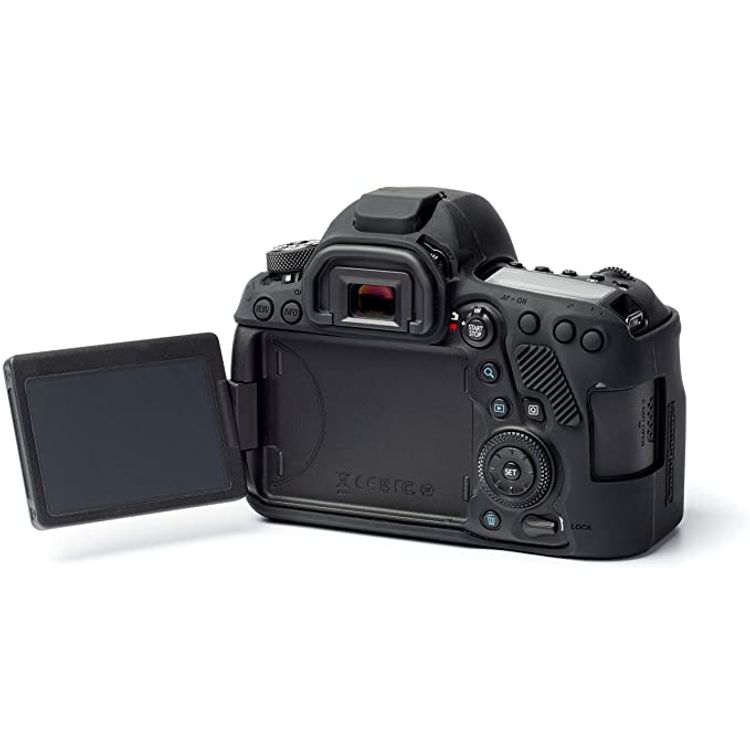 Easy Silicon Cover Case for Canon 6D MARK II with LCD Protect Film - Black