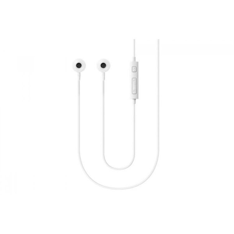 Samsung HS130 Stereo Headset with Microphone, In-Ear Wired Headphones with Built-in Control, 3.5mm Headphone Connector - White