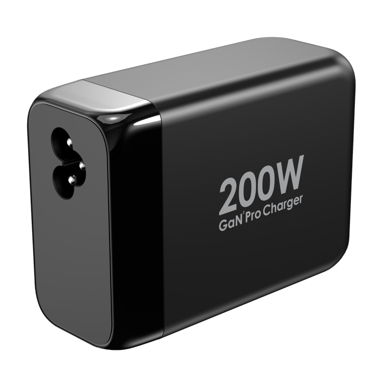 Powerology 200W GaN Smart Terminal (3 PD Port + 1 Q.C Port) - Black