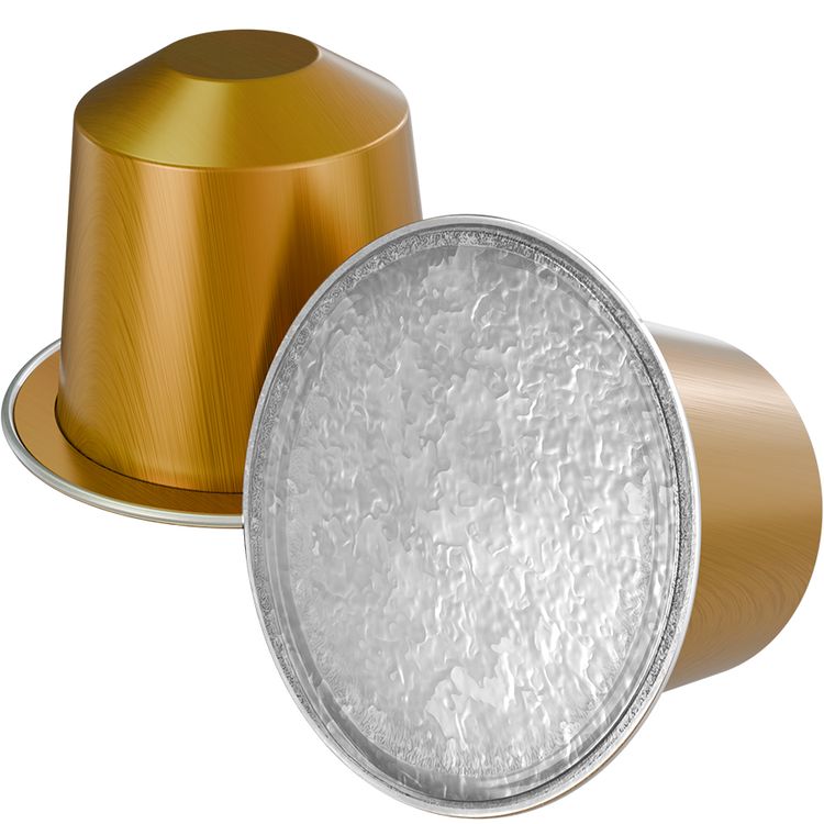 LePresso Aluminum Capsules for Nespresso, Costa Rica Origin, Caramel & Dark Chocolate Flavor Notes, 100% Arabica, Medium Roast Level, 10 Capsules per Pack - Gold