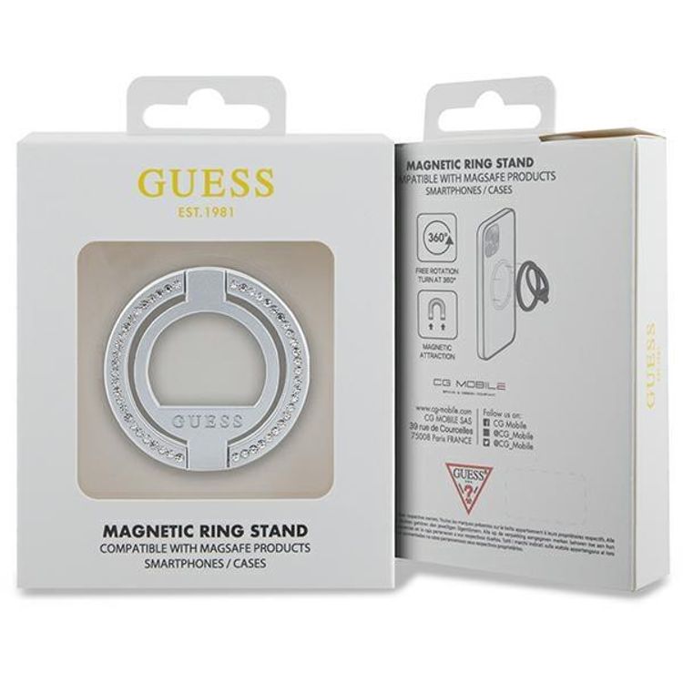 Guess Magsafe Ringstand with Rhinestones - Silver