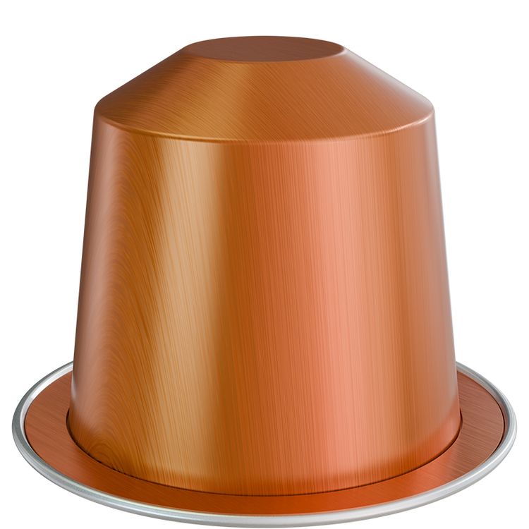 LePresso Aluminum Capsules for Nespresso, Colombia Origin, Fruity Flavor Note, 100% Arabica, Medium Roast Level, 10 Capsules per Pack - Copper