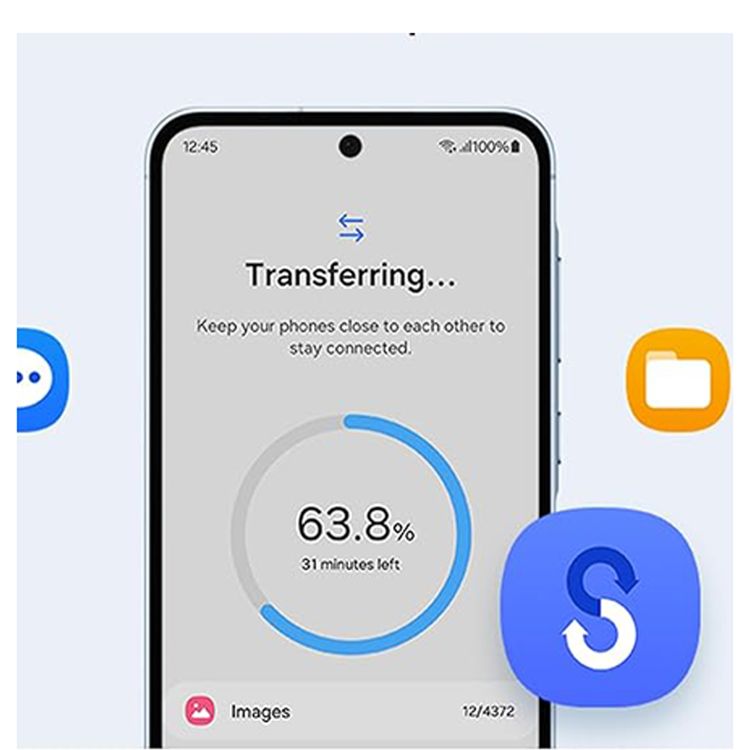 هاتف ذكي Samsung Galaxy A55 5G إصدار TRA، ذاكرة وصول عشوائي 8 جيجا بايت، سعة تخزين 256 جيجا بايت، هاتف Android 5G، 2024 - كحلي