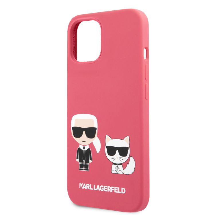 CG MOBILE Karl Lagerfeld Liquid Silicone Case Karl & Choupette Compatible for iPhone 13 Pro Max (6.7") Anti-Scratch, Easy Access to All Ports, Drop Protection & Shock Absorption