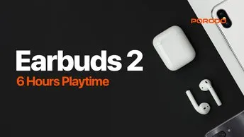 The Porodo Soundtec True Wireless Earbuds 2 in UAE | HiFi Sound - White Color |  (PD-STWLEP016-WH)