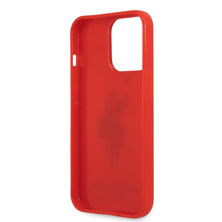 US Polo Assn Full TPU DH Logo Flou Case for iPhone 13 Pro Max( 6.7 ) - Red