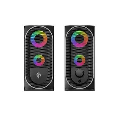 Porodo Gaming Stereo Bluetooth Speakers 10W, RGB Light Ef...