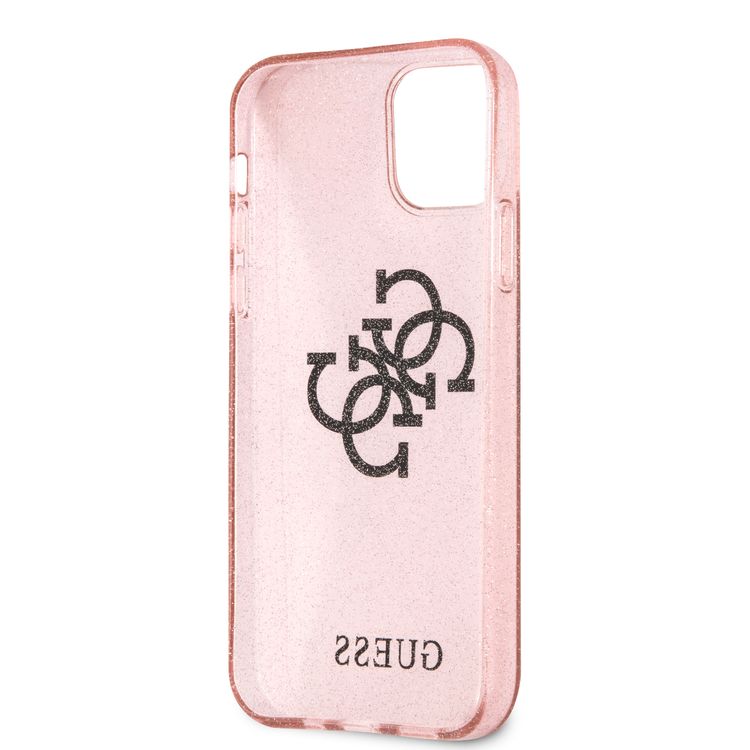 Karl Lagerfeld TPU Choupette Glitter Transparent Hard Case for Apple iPhone 12 / 12 Pro (6.1") - Pink