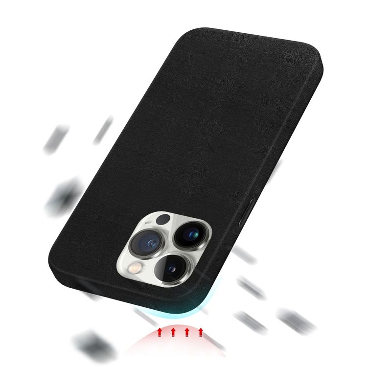 iPhone 13 Pro Case Green Lion GNVLC13PBK Leather iPhone 13 Pro Case - Black