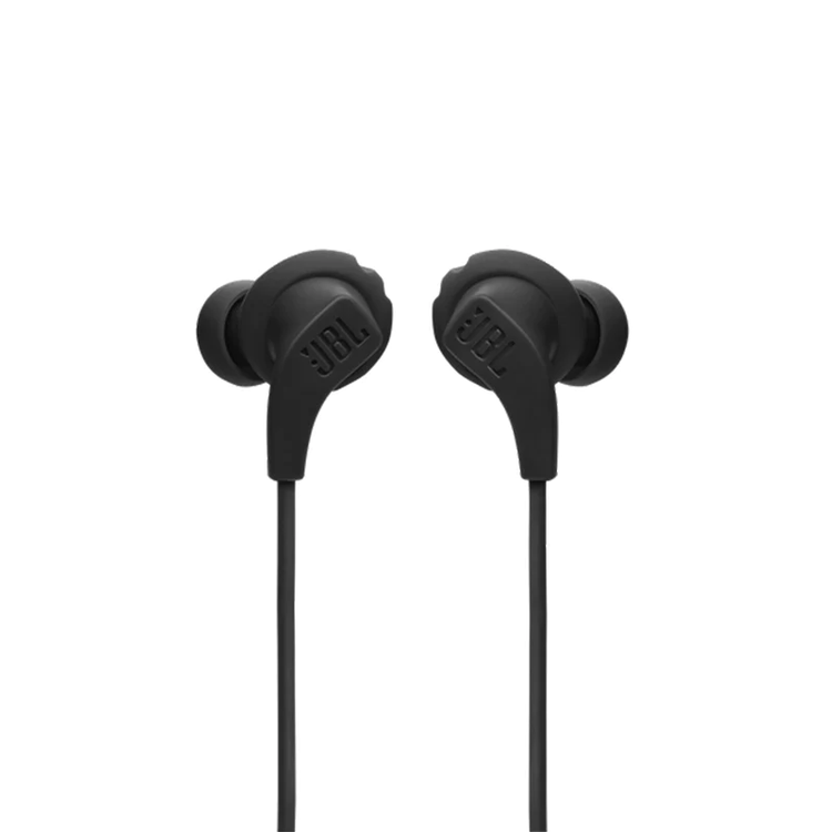 JBL Endurance Run2 Sports Wired In-Ear Headphones, Twist Lock, Water Proof, Sweat Resistant, Magnetic Buds, Hands-Free Phone Calls, 8.2mm Driver Size, JBL Pure Bass Sound - Black