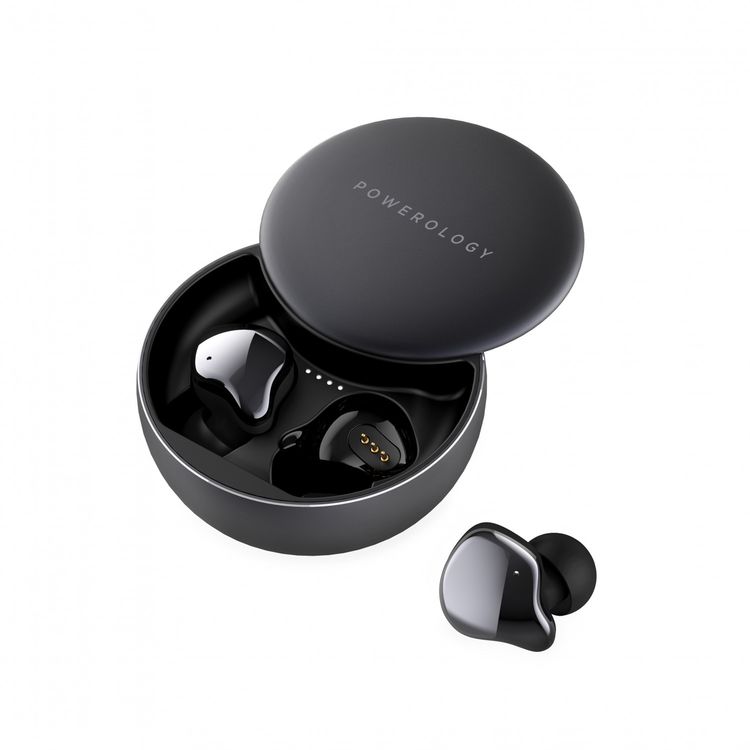 Powerology Bluetooth Headset True Wireless Earbuds - Grey