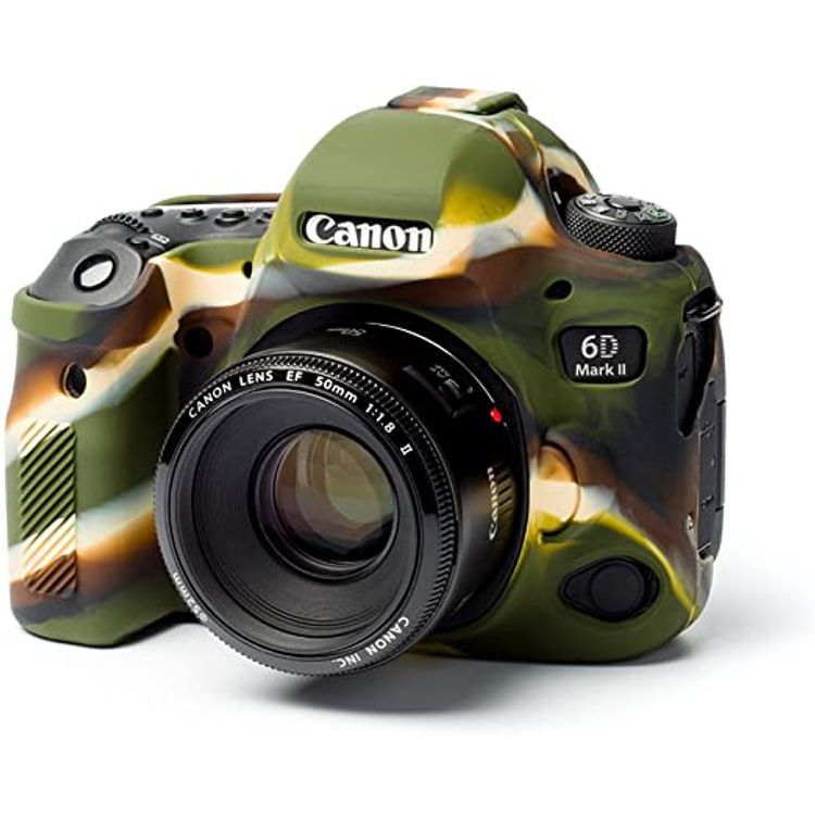 Easy Silicon Cover Case for Canon 6D Mark II with LCD Protect Film - Camouflage