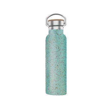 Green Lion Portable Pattern Water Bottle with 600mL Capacity, Stainless Steel Material, Up to 6 Hours Hot & Cold Insulation, Easy To Carry & Clean, High Durability - Ice Blue