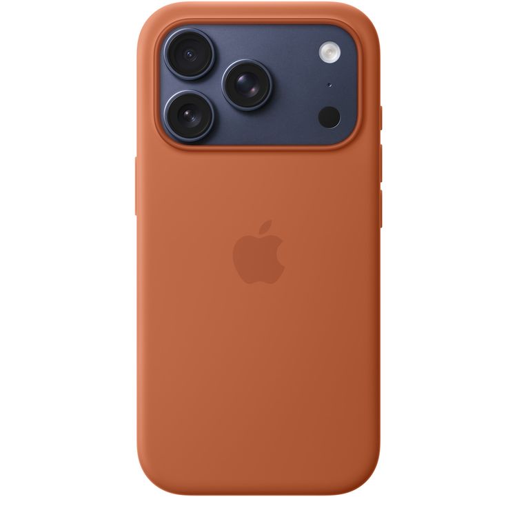 Apple iPhone 17 Pro Silicone Case with MagSafe, Anti-Scratch, Drop Protection, Soft Microfiber Lining, Built-in Powerful Magnets - Terra Cotta