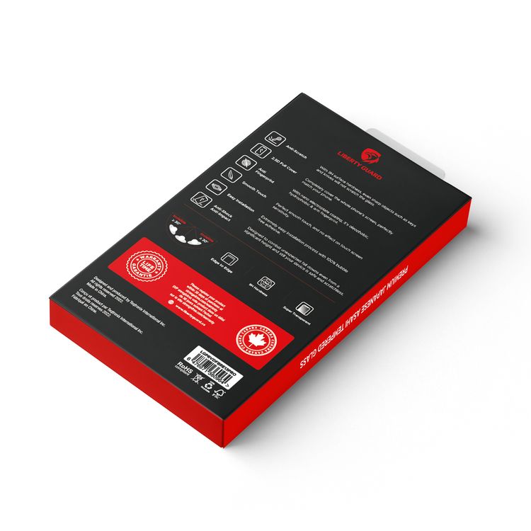 واقي شاشة كامل للخصوصية من Liberty Guard بحافة مستديرة سوداء مع فلتر غبار لهاتف iPhone 13 / 13 Pro