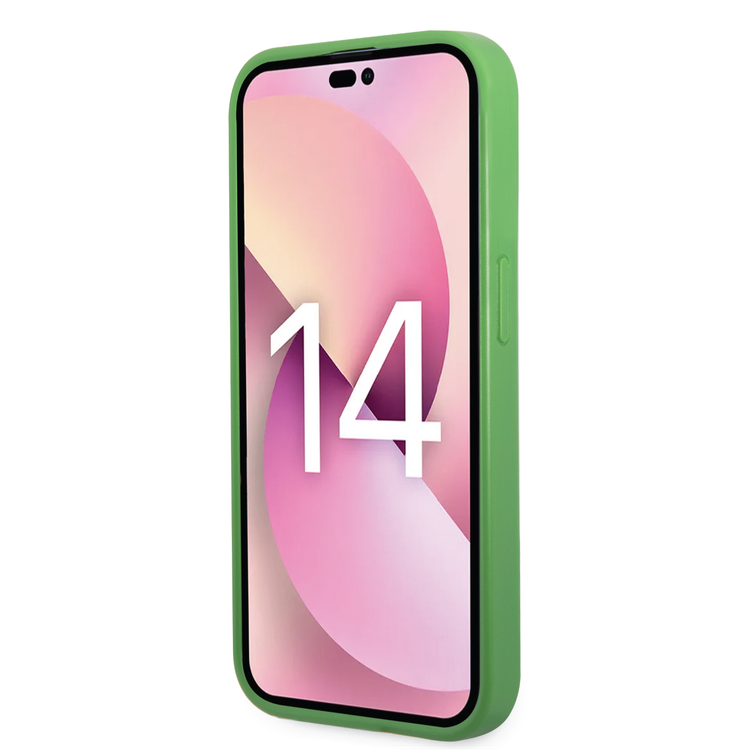 Lacoste Hard Case Iconic Petit Pique PU Woven Logo Estragon Compatible with iPhone 14 - Green