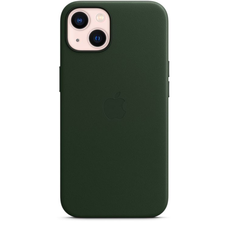 Apple Leather Case with MagSafe Compatible for iPhone 13 (6.1") - Sequoia Green
