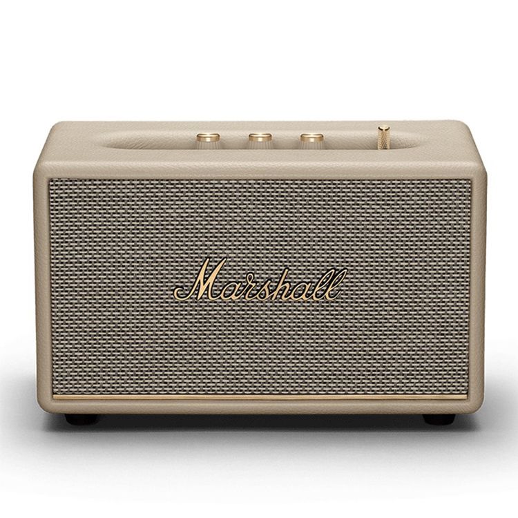 Marshall Acton III Wireless Bluetooth Stereo Speaker, 2 Hours Charging Time, 32 Hours Play Time, Fast Charge, Dust & Water Proof, USB-C Charging Port - Cream