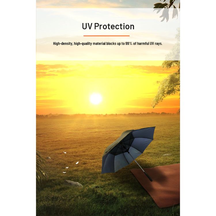 Porodo Lifestyle Cool Mist Umbrella with 2600mAh Battery Capacity, Built-in Fan & Hydrating Mist, Type-C Charging Port, 1 Hour Charging Time, Up to 3 Hours Working Time, UV Protection - Black