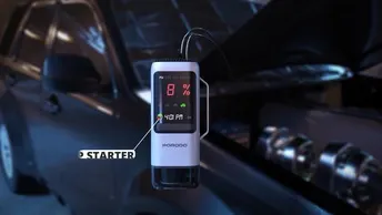 Porodo 6-in-1 Multifunction Power Tool in UAE | Tire Inflator, LED, 8000mAh, 1000A - Black / Gray | (PDPBFCH091BKGR)