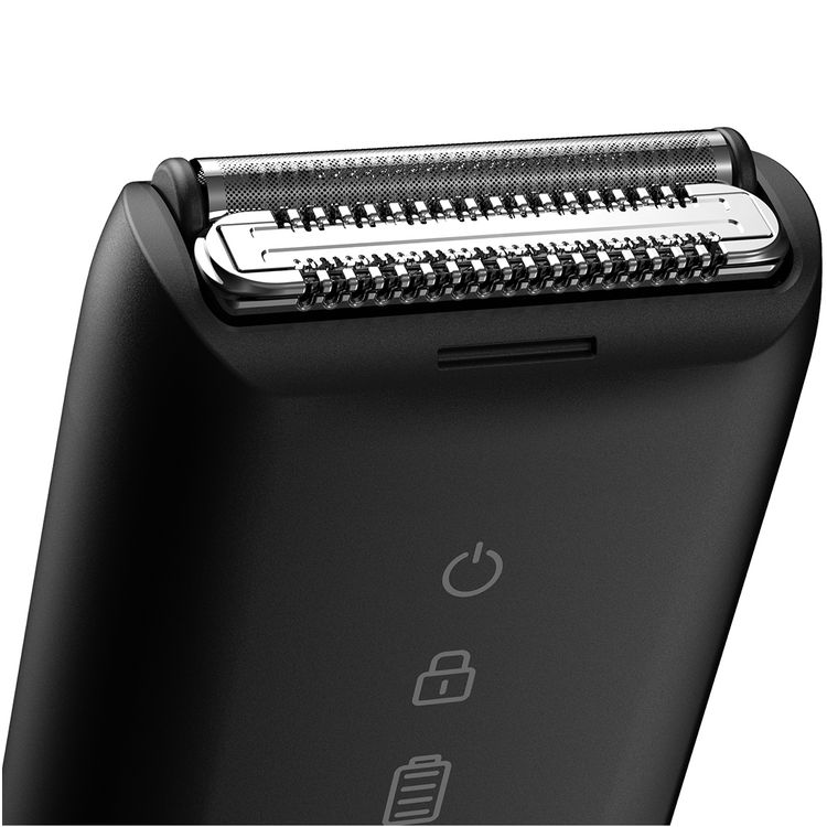 Porodo Lifestyle Dual-Blade Pocket Shaver with Travel Lock, Dual-Blade, Digital Display, Type-C Charging, 600mAh Battery, 8000RPM Motor Speed, Lightweight & Portable - Black