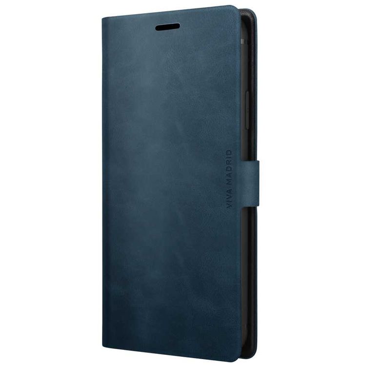 Viva Madrid Finura Cierre Folio Case with Card Slot for iPhone 12 / 12 Pro ( 6.1" ) Versatile Video Stand Foldable Cover Suitable with Wireless Chargers - Blue