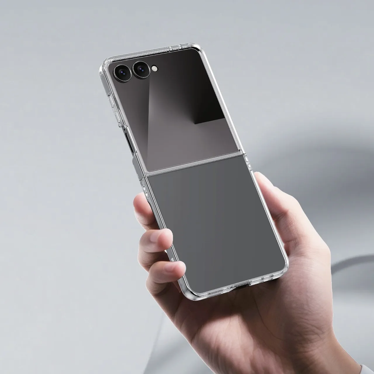 Green Lion Delgado PC Case for Z Flip 7 with Eco-Friendly Material, Anti Fingerprint, Daily Protection, HD Clarity - Clear