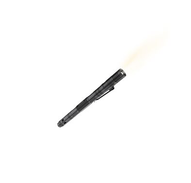 Porodo LifeStyle Multi-Function Tactical Pen 6-in-1 with SMD Bulb, Flashlight, Holder, Pen, Whistle, Bottle Opener and Safety Hammer, 25 Lumens, 3 Hours Working Time - Black