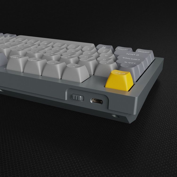 كي كرون Q3 QMK لوحة مفاتيح ميكانيكية Gateron G-PRO قابلة للتبديل السريع مخصصة مع مفتاح بني و RGB - رمادي فلكي