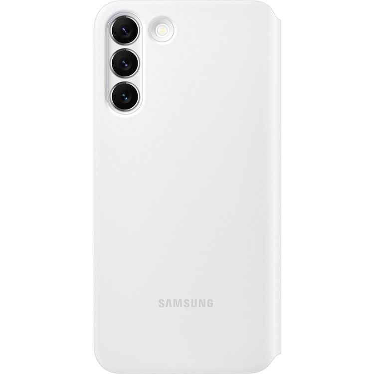 Samsung ZS906CWEGWW S22+ Smart Clear View Cover Samsung Galaxy S22 Plus, Easy phone control, notification, Lightweight Stylish Design - White