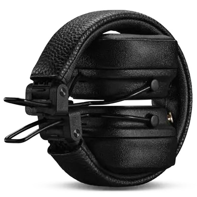 Marshall Major V Wireless On-Ear Headphones with Rugged & Foldable Design, Wireless Charging, 3 Hours Charging Time, Customizable M-Button, Bluetooth Version 5.3, Up to 100 Hours Play Time - Black