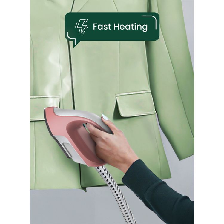 Green Lion Digital Garment Steamer with Six Stages of Steam Control, 2.5L Water Tank Capacity, 98°C Outlet Steam Temperature, Shoulder-Shaped Design - Pink