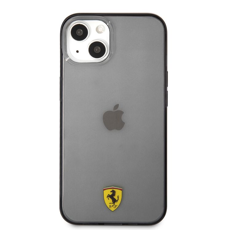 CG Mobile Ferrari Transparent Black Shadow Print Logo For iPhone 13 (6.1") - Black