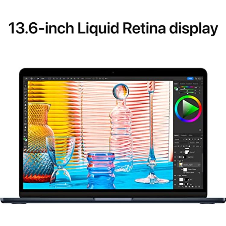 Apple 2022 MacBook Air laptop with M2 chip: 13.6-inch 8GB RAM - Midnight - English - 256GB