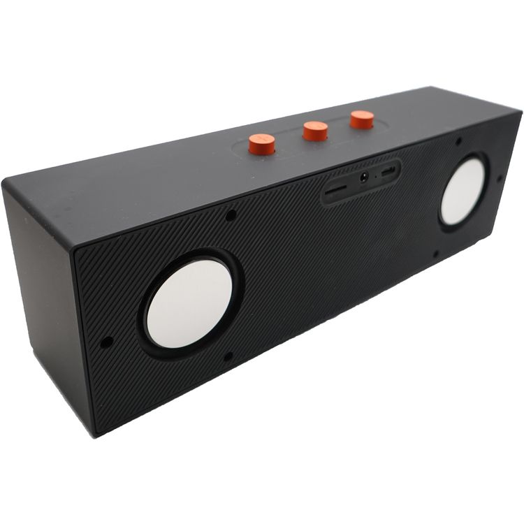 Porodo Portable Stereo Speaker with 5.4 Bluetooth Version, 6 Hours Working Time, Multi-Function Button, 10m Operating Range, Call Function, TF Card Slot, Dual 5W Speakers - Black