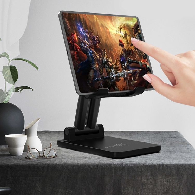 Porodo Blue Adjustable Phone & Tablet Stand 13CM - Black