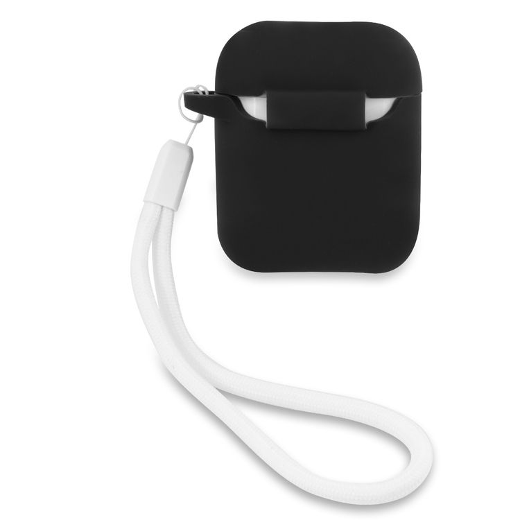 جراب سي جي موبايل من غيس من السيليكون العتيق بشعار فوشيا مع حبل متوافق مع ايربودز 1/2 ، مقاوم للخدش والسقوط ، غطاء سيليكون واقٍ ممتص ومقاوم للغبار ، ملمس ناعم ، سهل التركيب