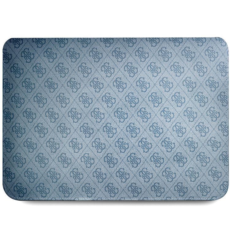 CG Mobile Guess GUCS16P4TB 4G Uptown PU Computer Sleeve with Metal Triangle Logo 16" Protection Bag for or Macbook / Laptop up to 16 inches, Suitable for Outdoor - Blue