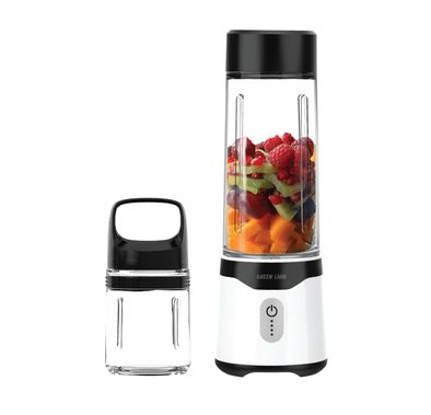 Green Lion Summer Mate Portable Blender,  350mL/500mL Capacity, 3-5 Hours Charging Time, 18000rpm Motor Speed, 30s Single Blending Time, Type-C Charging Port - Black/White