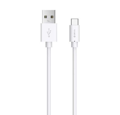Devia Kintone Cable for Type-C, Fast Charging, High Speed Data Transmission, 1m Length, 5V 1A, Pure Copper Wire & Aluminum Alloy & Thermoplastic elastomers (TPE) - White
