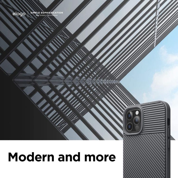 Elago TPU Cushion Case Compatible for iPhone 12/12 Pro (6.1") - Dark Grey