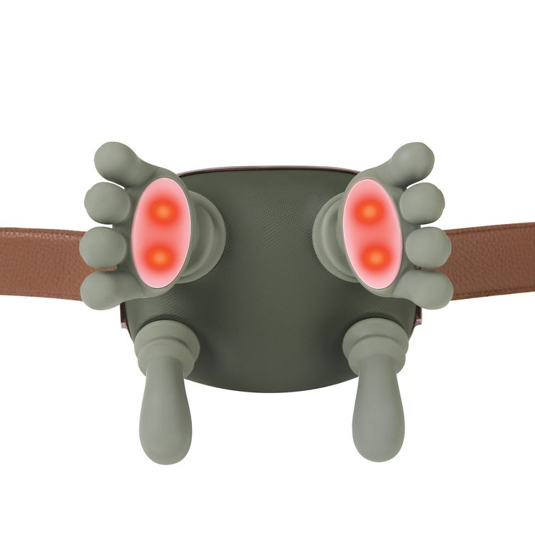 Porodo Lifestyle RelaxRobo Portable Heating Neck Massager with 3 Speed Levels, 2 Heating Levels, 2 Hours Working Time, Safety Auto Shut-Off, Adjustable Strap, Skin-Friendly Material, 4 Hours Charging Time, 2A Rated Current, USB-C Charging Port, ABS + Silicone + Leather Material - Green