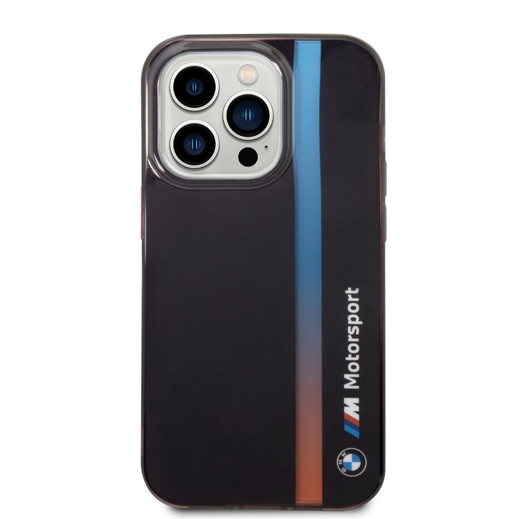 BMW Motorsport IML Case with Tricolor Stripe for iPhone 15 Pro