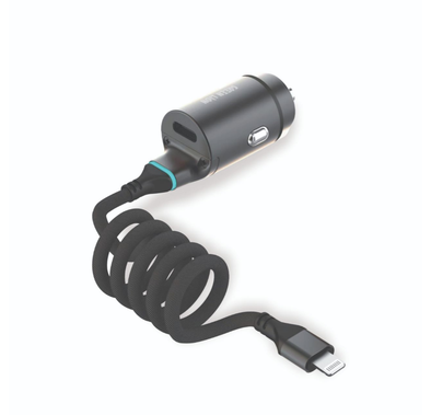 Green Lion 45W PD Car Charger with Integrated Lightning C...
