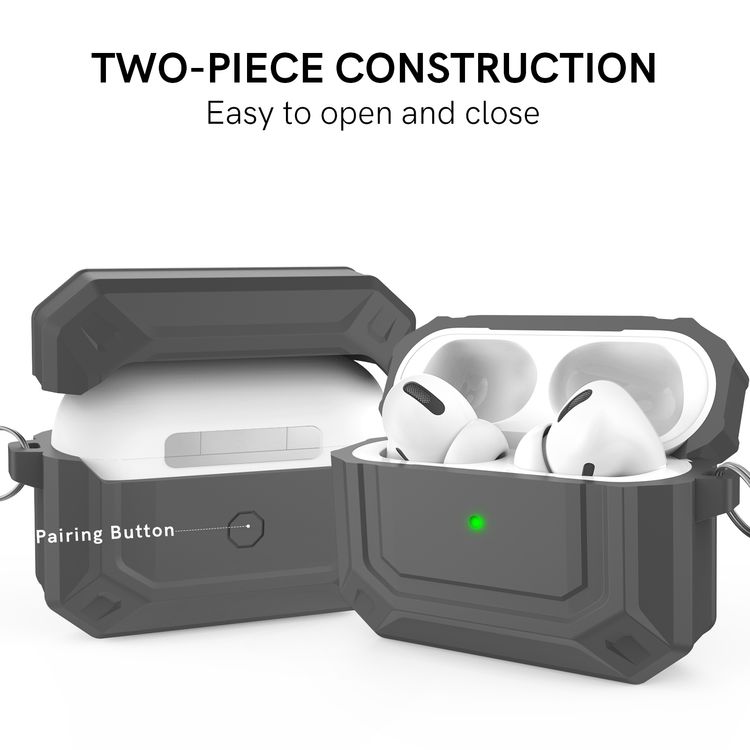 AhaStyle Premium Silicone Rugged Design Case with Anti-Lost Carabiner Compatible for AirPods Pro, Scratch Resistant, Shock Absorption & Dustproof