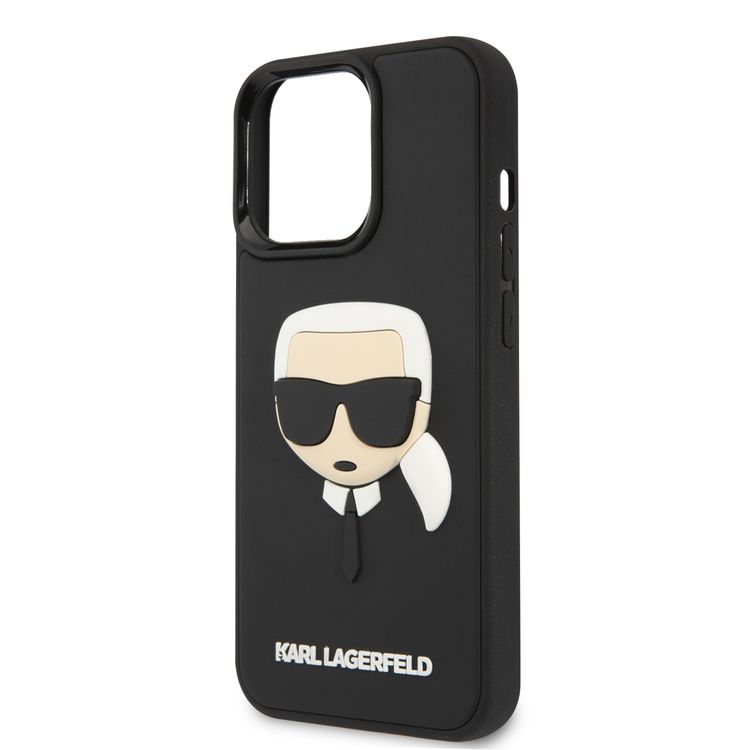 Karl Lagerfeld 3D Rubber Case Karl Head For iPhone 13 Pro (6.1 ) - Black