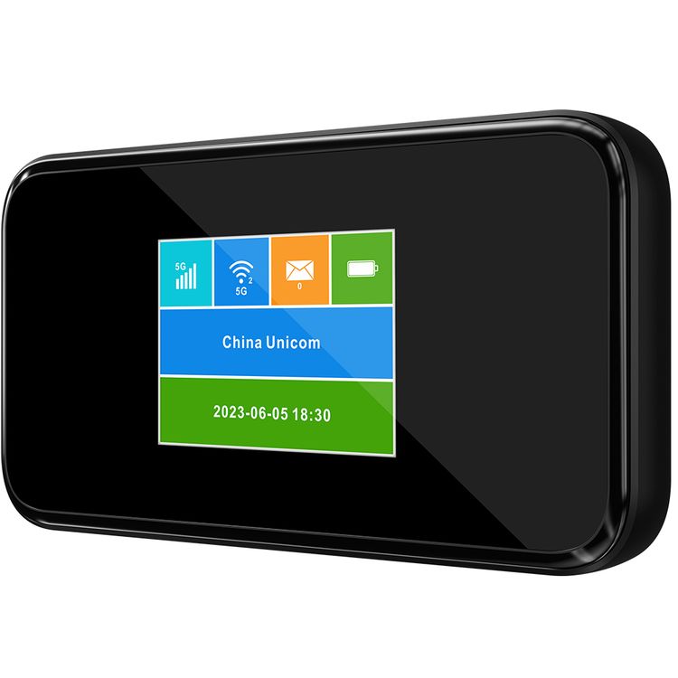 Porodo Portable MiFi 5G High-speed Wireless Router with Nano Sim Slot, Connect Up-to 16 Devices, 2.4/5GHz, 4G & 5G Bands, 5000mAh Battery - Black
