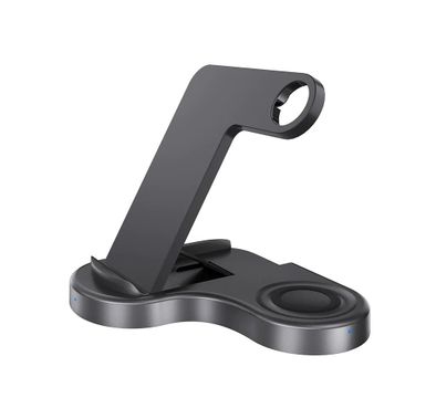 Powerology 3-in-1 Wireless Powerstand Pro 15W Charger, Charge 3 Devices - Black