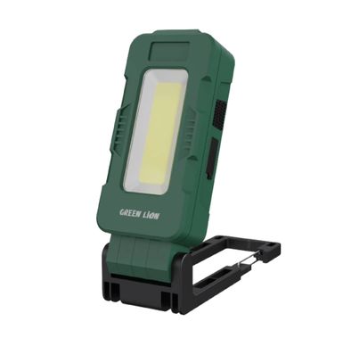 Green Lion High Lumen Work Light with Hook, 200mAh Battery, 400 Lumens Brightness, 80m Operating Distance, 2 Hours Working Time - Green